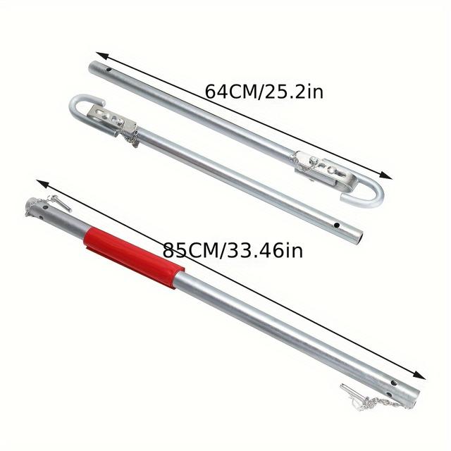 TEMU Towing Bar Heavy Duty Buffer Tow Pole Pulls Steel Emergency Breakdown Sturdy Tow Bar For Car Truck