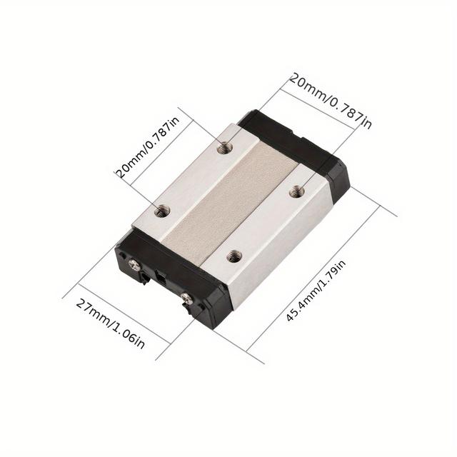TEMU Black Phosphating Linear Guide Mgn12 300mm 350mm 400mm 450mm 500mm 600mm 800mm Miniature Linear Mgn12h Block