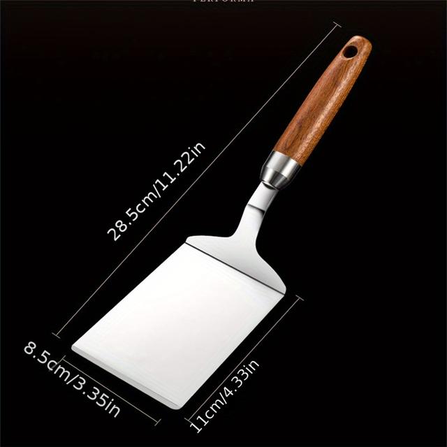 TEMU Stainless Steel Cooking Shovel, Teppanyaki Shovel, Steak Knife Shovel, Pizza Shovel, Pancake And Egg Frying Steak, Kitchen Tools, Frying Shovel, Kitchen Utensils Shovel, 1 Set