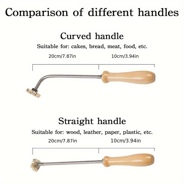 TEMU Prensa de Marca de Madera y Cuero - Sello de Metal Personalizado para , Duradera y Versátil para Diferentes Materiales