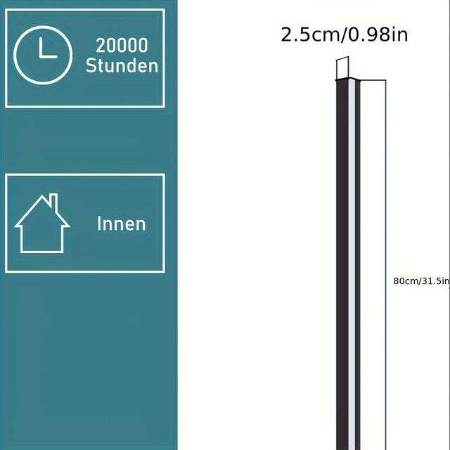 TEMU Applique murale Applique murale Intérieur - Moderne 100CM 34W Couloir Blanc Chaud Couloir Luminaire Salon Luminaire Noir Lit Luminaire Escalier Salon Chambre Enfant Chambre Applique Murale