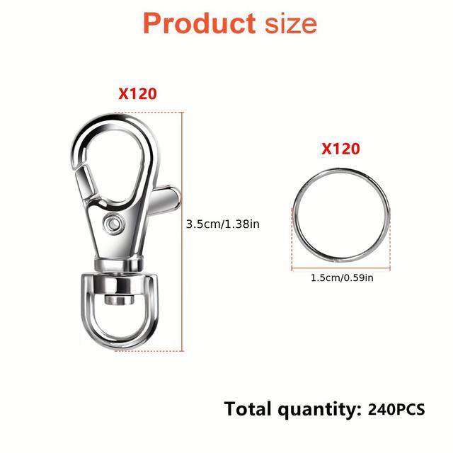 TEMU 240pcs Creative Rotating Keychains In Bulk With Lobster Clasp For Hanging Items, Party Gifts