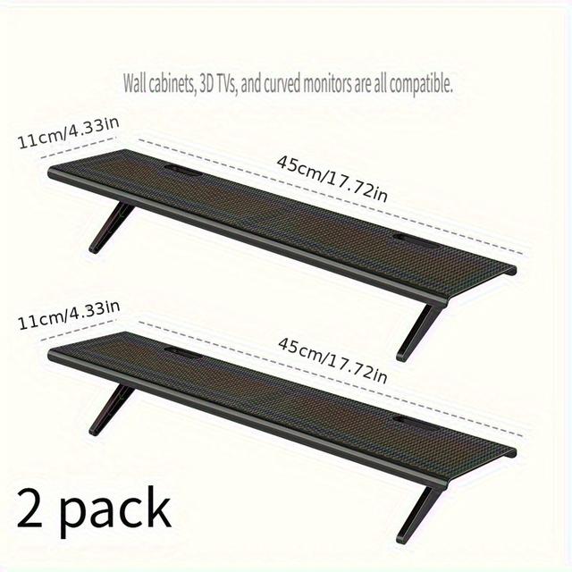 TEMU Tv Set-top Box Storage Rack, Non Invisible Storage Bracket, Router Wall Bracket, Practical Storage Rack, Utility Racks