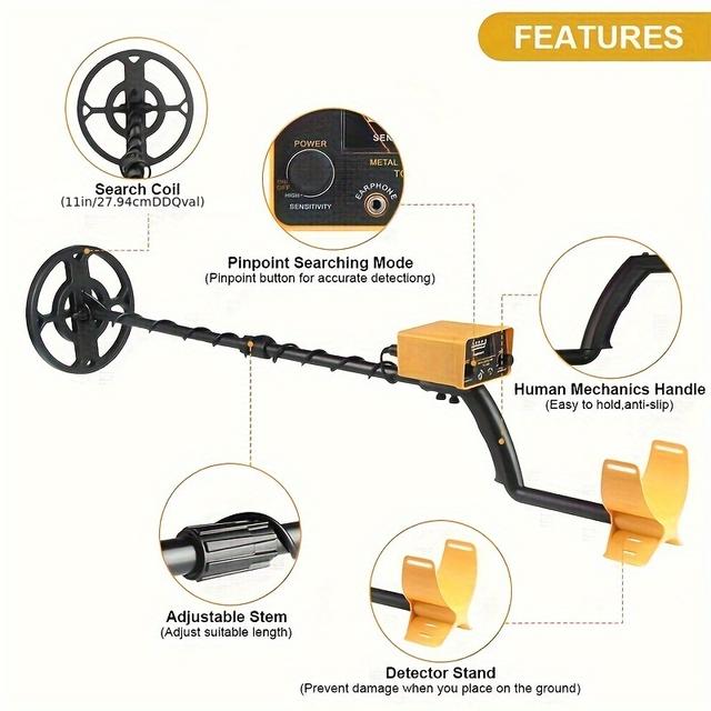 TEMU Professional Underground Metal Detector, Tanxunzhe, Plastic Made, Battery Powered, No Battery Included, Assemble Yourself Required, For