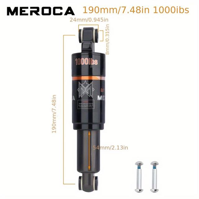 TEMU Bicycle Oil Spring Shock Absorber Scooter Mountain Bike Rear Shock Absorber Rear Buffer Folding Car Oil Spring Shock Absorber 125/150/165/190mm