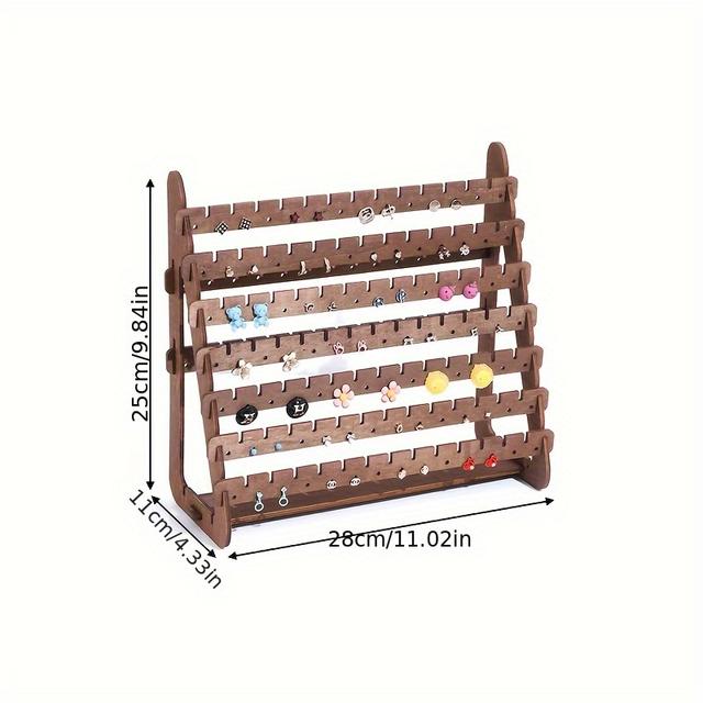 TEMU A Display Rack For Lightweight Luxury Wooden Earrings And Home Decor Items, Jewelry Towers