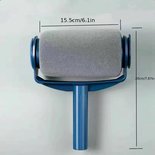 TEMU 1pc Self-suction Large Paint Roller Brush - 6" Fabric, Ideal For Walls & Wallpaper Application