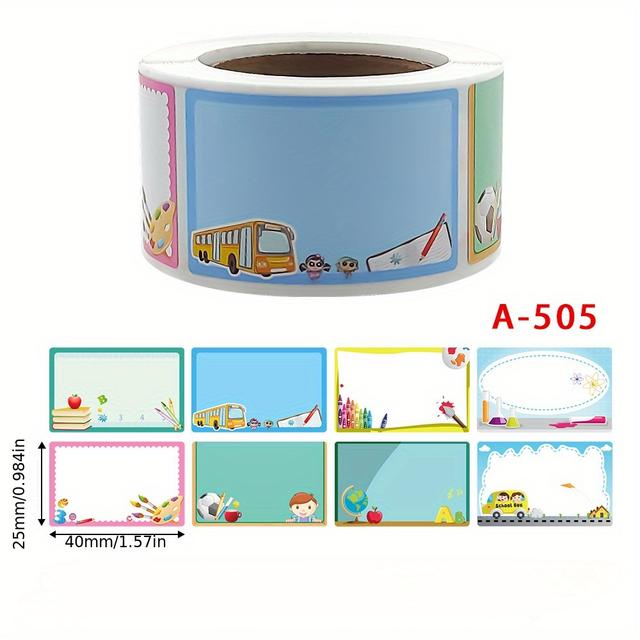 TEMU 200 Stickers/roll 8 Styles Name Stickers Roll Handwritten Name Stickers Gift Packaging Stickers Name Stickers Non-dry Adhesive Label Stickers