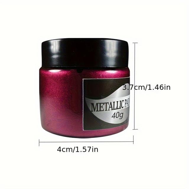 TEMU 40g Metallic Acrylic Paint Metallic Paint Fuchsia For Art Pigment Suitable For Artists, Hobby Painters, For Canvas, Wood, Paper, Crafts, Tile, Rock, Leather, Textiles