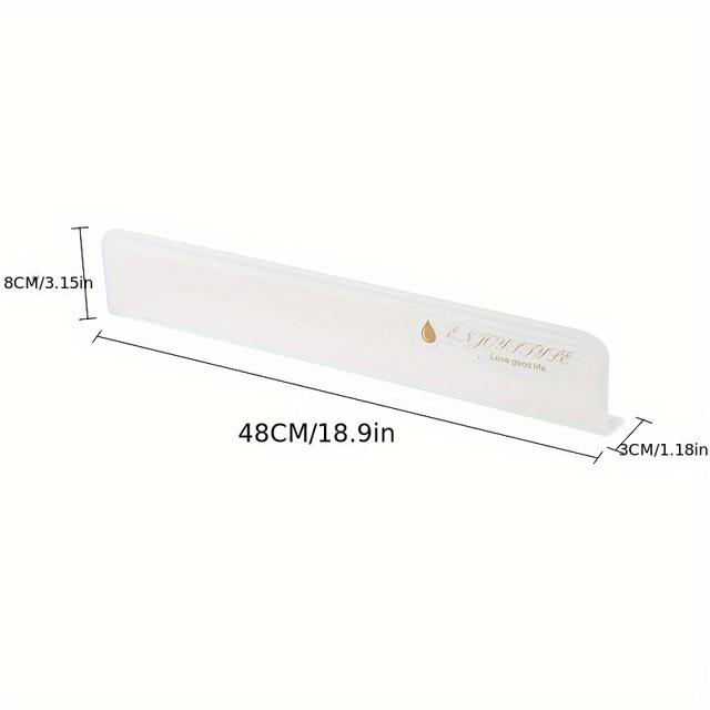 TEMU Modern Acrylic Kitchen Sink Guard - Square Water Barrier For Dishwashing And Hand Washing, Contemporary Design With "cup Fusion" Text, Stainless Steel Sink Protector, Kitchen Sink Accessories