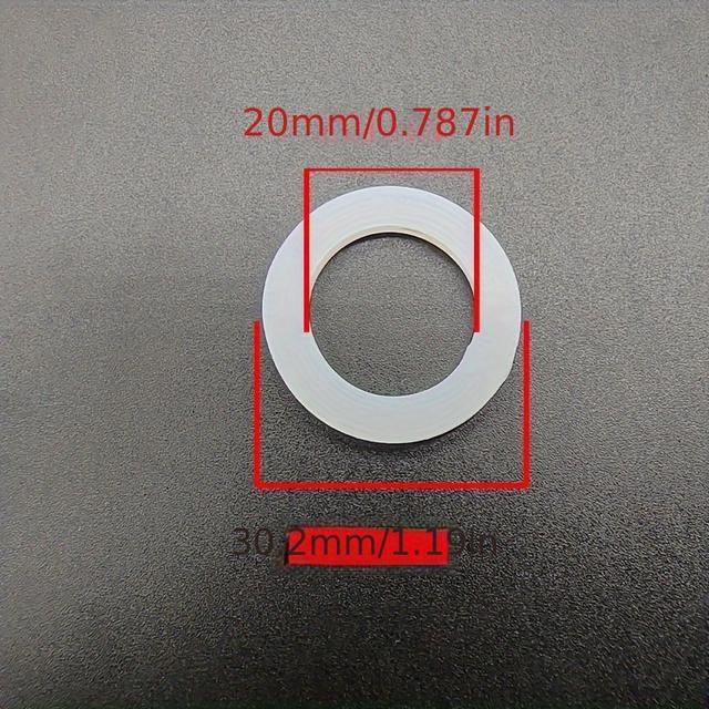 TEMU 【24個】白色シリコン ガ 高温耐性 円形シーリングパッド 厚みのある漏れ防止 耐摩耗性シリコンスリーブ パイプネジパッド