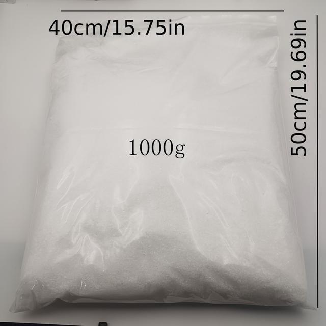 TEMU Premium 1000g Künstlicher Schnee für Weihnachtsdekoration - Realistische Künstliche Schneeflocken für Feiertagspräsentation & Fotografie-Requisiten