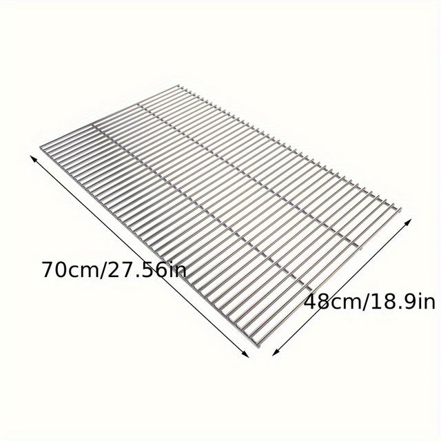 TEMU 27.6*18.9in Outdoor Garden Heavy-duty Stainless Steel Bbq Grill Mesh Bbq Replacement Barbecue Net Stainless Steel Camping Bbq Grill Can Be Cropped Into Required Size