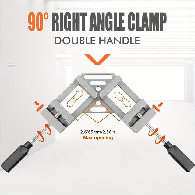 TEMU 90 Degree Right Angle Woodworking Right Angle Fixture Glass Right Angle Fixing Clip Quick Welding Right Angle Clamp Tightener Woodworking Tools
