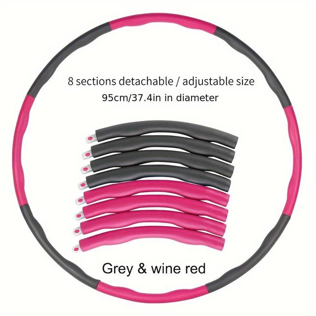 TEMU Знімний Обруч Для Пілатесу Для Тренування Дорослих У Спорті Та Фітнесі, Регульований Обруч Для Пілатесу Для Жінок