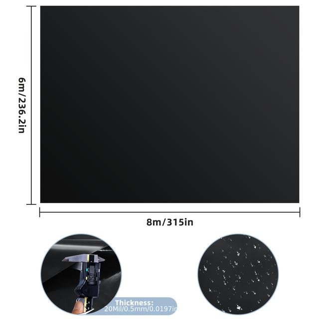 TEMU . 6m x 8m Robuste Schwarze Teichfolie - Flexibler Gummipool-Membran, 0.5mm Dick, Glattes & Langlebiges Design für Außenwasserfälle, Landschaftsbau, Verstärkte Teiche