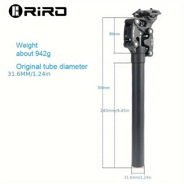 TEMU Riro Mountain Bike Shock-absorbing Seat Post With Four-link Suspension For Off-road, In Sizes 27.2/30.9/31.6mm