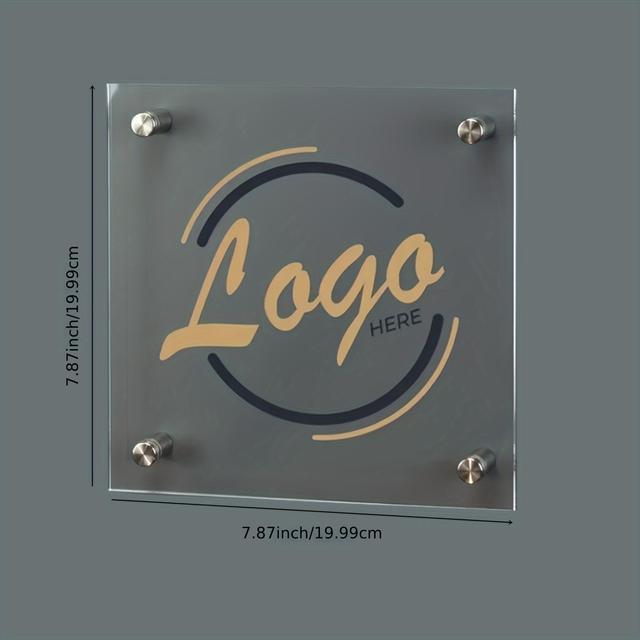 TEMU Personalizza diverse dimensioni di targhe commerciali quadrate in acrilico, personalizzati, insegne per , pannelli per porte con il tuo logo, forniture per ufficio, scaffali espositivi per negozi