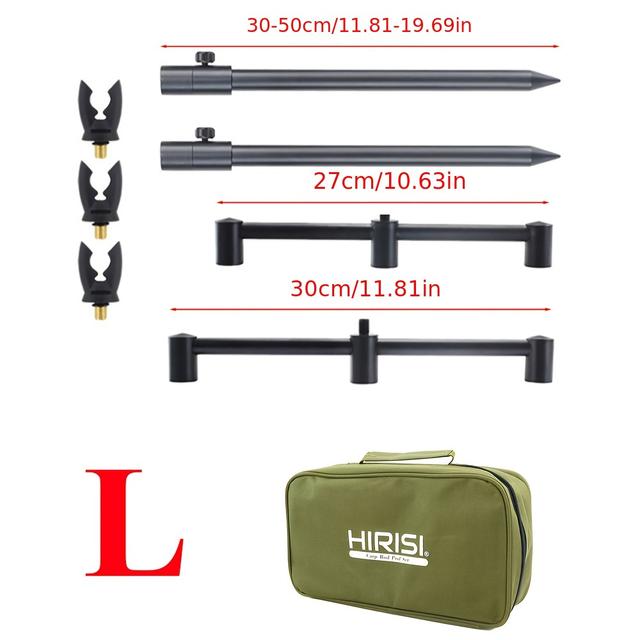 TEMU Hirisi Carp Fishing Rod Pod Set And Bank Sticks With 3 Rod Rest Head In Portable Tackle Bag