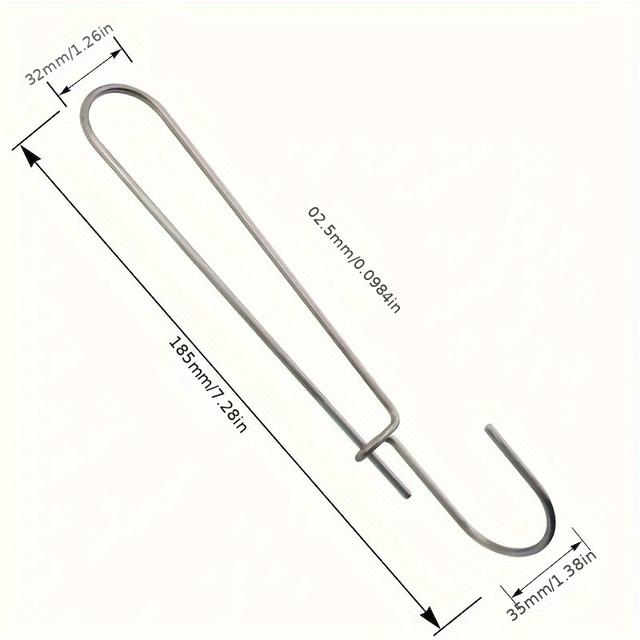 TEMU 12/24 шт. Гачок для крою одягу Гачок для шиття промисловості одягу Гачок для паперового малюнка одягу Гачок для підвішування шиття