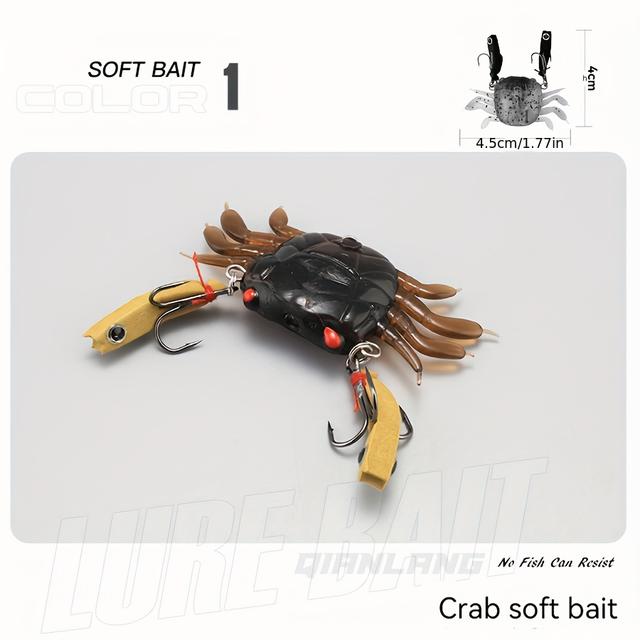 TEMU Fish Gear Lure Crab Sea Fishing Hook Bait Hook Artificial Lure