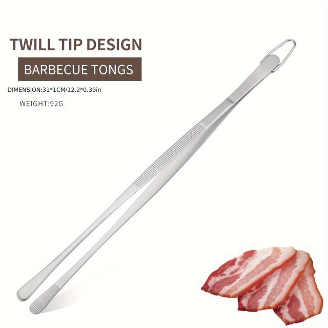 TEMU Kochpinzette, Edelstahl-Lebensmittelpinzette, Metall-Küchenpinzette, zum Kochen, , , Grillen, Dessert, BBQ, Spaghetti