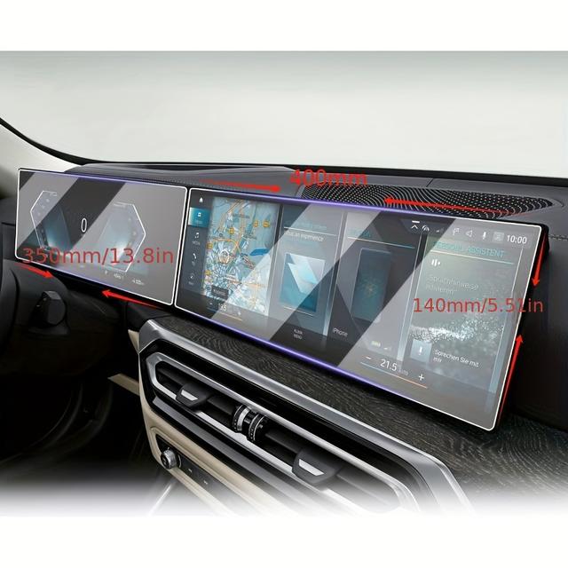 TEMU Schutzfolie aus gehärtetem Glas für BMW 2023 2024 2025 3er Serie, 4er Serie, X5 X6 X7 i4 i7 iX 7er Serie, BMW X3 5er Serie i5 M2 M3 M4 mit gebogenem Touchscreen Display 8 - 2 Stück