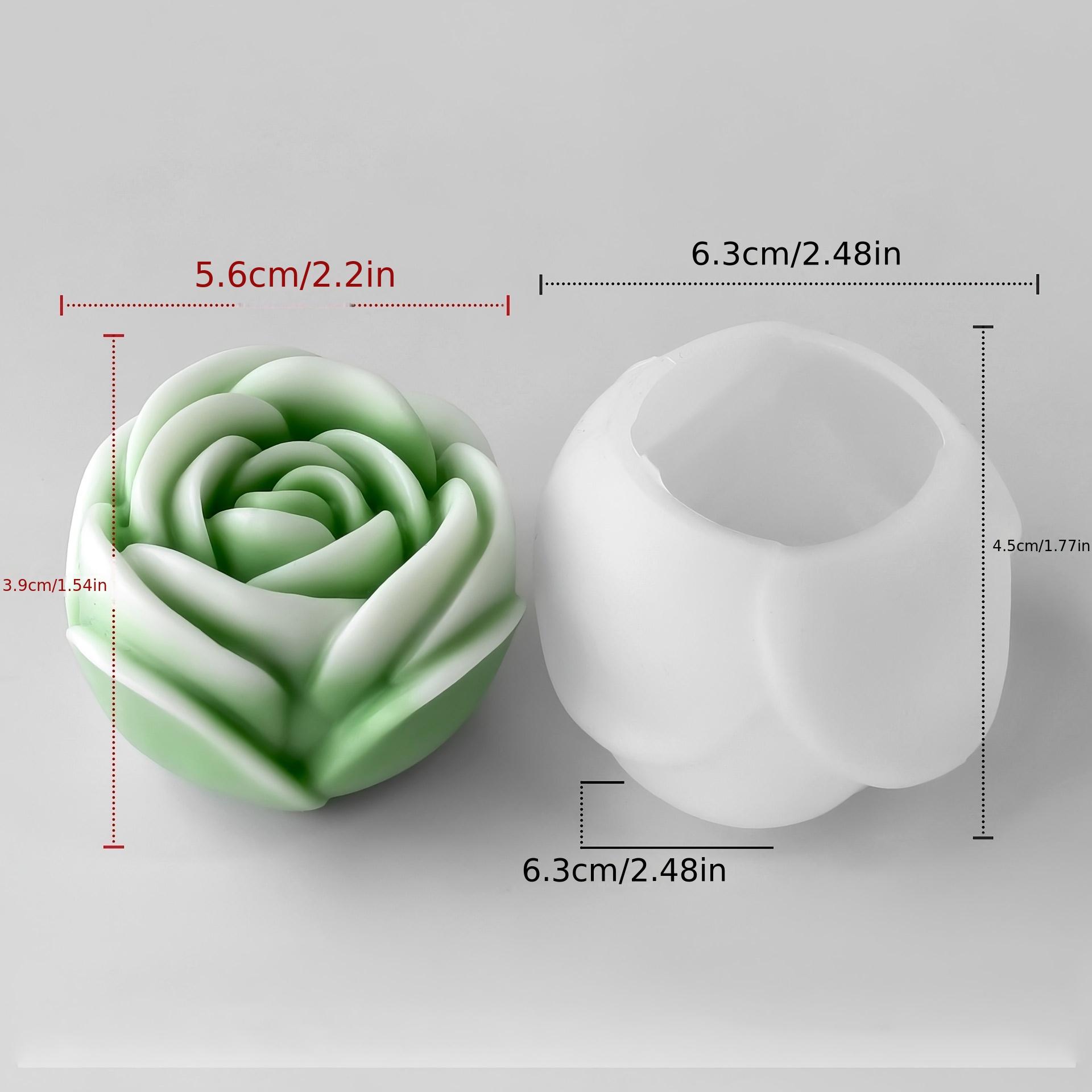 TEMU Rose Aromatherapy Candle Silicone Mold Flower Aromatherapy Making Dropping Gypsum