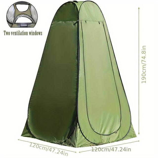 TEMU Carpa de ducha totalmente automática para uso exterior en invierno, cubierta de baño engrosada para el hogar, carpa de ducha , vestidor portátil para inodoros rurales