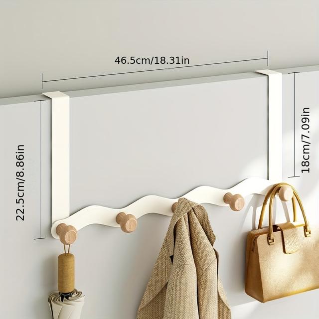 TEMU Easy-install Over-the-door Hook - , No-damage Clothes Hanger For Bedroom Storage