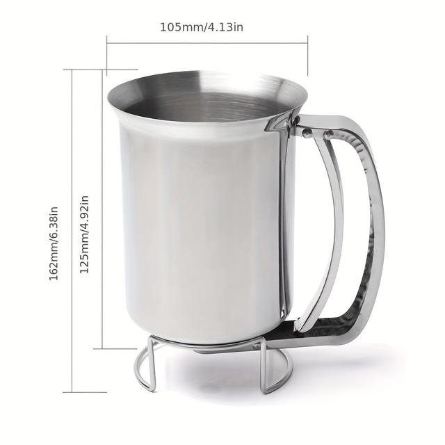 TEMU Роздільник для баттера з нержавіючої сталі для кексів, дуршлаг для баттера та міксер для розподілу суміші.