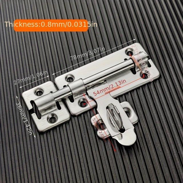 TEMU Stainless Steel Latch, With Flanging On , Suitable For Padlocking Doors And Windows, Hardware Anti-theft Latch, Surface Mounted Door