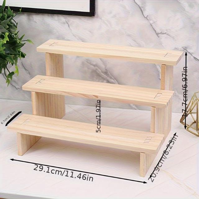 TEMU Estante Escalera Multiusos de Madera Natural para Decoración del Hogar, Estantes de Joyería, de Joyería