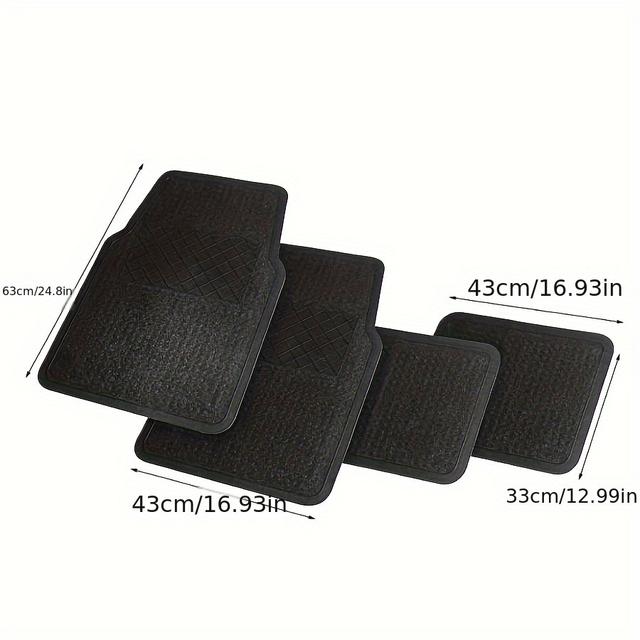 TEMU Tapetes para Carro - Ajustáveis à Maioria dos Veículos, Fácil de Limpar com ou Mangueira, e Combinados