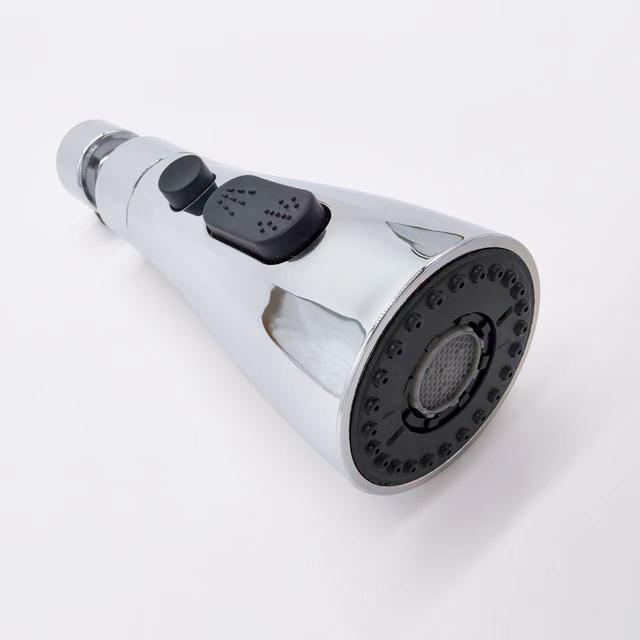 TEMU قطعة واحدة من موسع صنبور المطبخ القابل للدوران 360 درجة، يتميز بثلاثة أوضاع لخروج المياه ومحولات تثبيت بقطر 20-24 مم، مصمم للخدش والغسل متعدد الاستخدامات