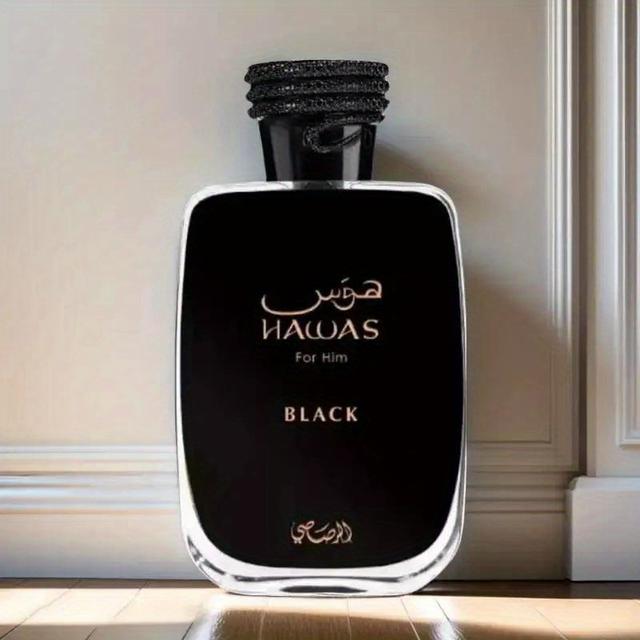 TEMU Black Unisex Eau De Parfum - 100ml With Musk & Notes, Paraben-free, Elegant Black Glass Bottle & Golden Accents, Holiday Gift For , Holiday Gift Perfume | Elegant | Intricate Detailing