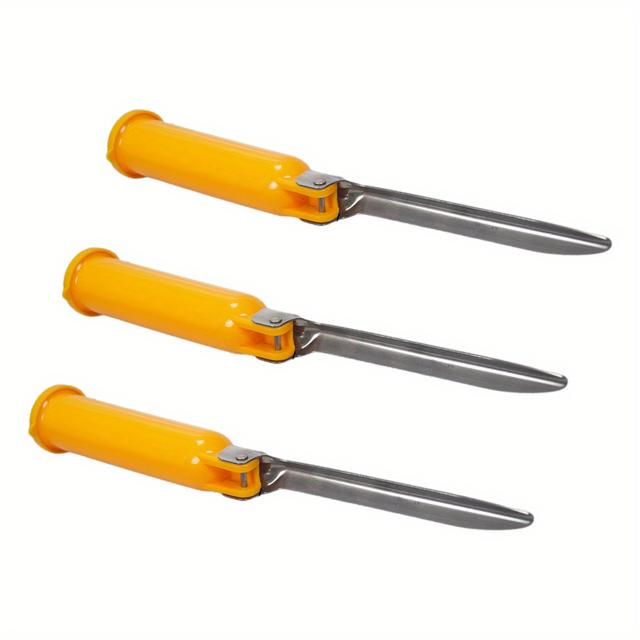 TEMU 3pcs Durable Universal Fishing Rod Holder With Easy To Insert Pvc Grounding Nail And Stainless Steel Rod Base, Suitable For Sea Fishing And Casting Rods