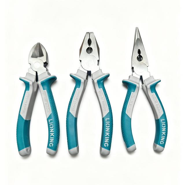 TEMU Zestaw 3 szczypiec 6-calowych (liniarskie/nosek/boczne) - wielofunkcyjne szczypce z hartowanej stali - zestaw do cięcia drutu do majsterkowania i napraw samochodowych