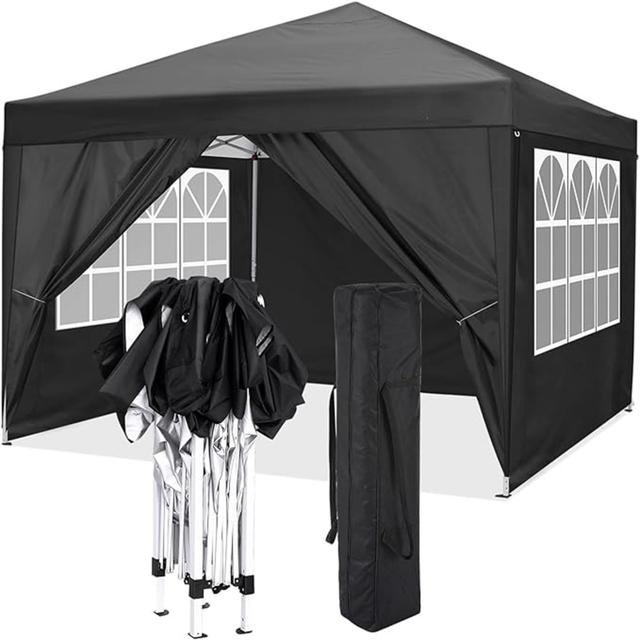 TEMU 10×10ft Pop-up Tent With Canopy, Portable Gazebo Suitable For Outdoor, Setup, Heavy-duty Metal Frame & 4 Removable Walls, Adjustable Height, Uv-resistant Fabric For Wedding,, Garden, Patio (no )
