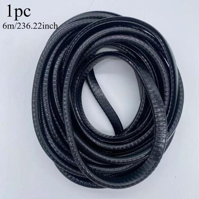 TEMU A 6-meter Door Protection Strip Made From Rubber That Absorbs , Blocks Noise And Dust, Prevents Scratches On The Door, Safeguards , And Is Flexible For Easy Cutting And Installation