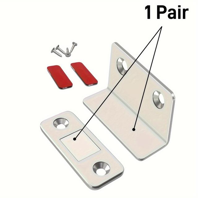 TEMU 10pcs/5sets Silvery Alloy Magnetic Door - Invisible Strong , Strong Magnetic Suction Connector