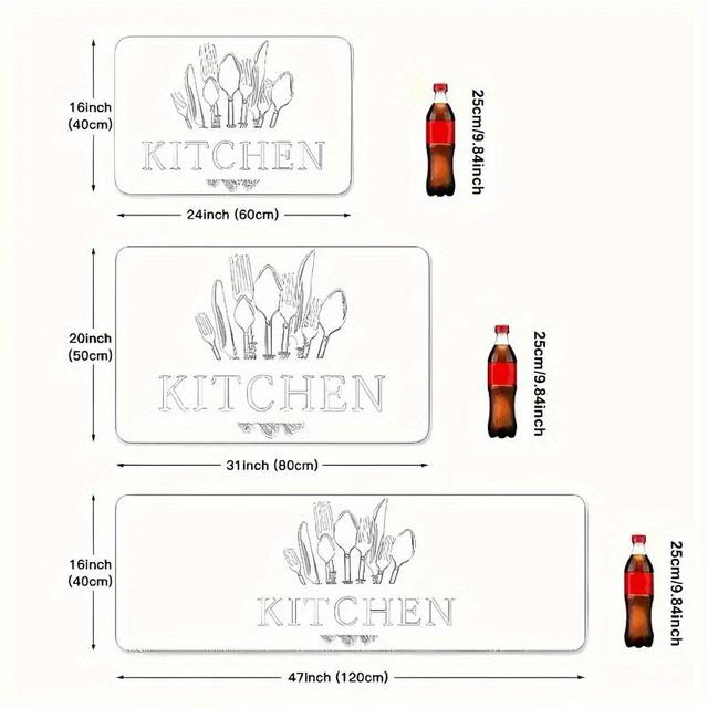 TEMU 1pc Summer Visual Camouflage Mat, Non-slip Flannel Material, Machine Washable, Suitable For Entrance, Kitchen, Balcony Decoration, Bathroom, And Doorway