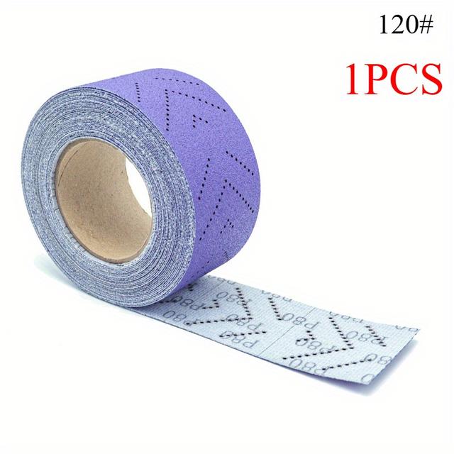 TEMU 7cmx6m Purple Ceramic Sandpaper Roll, For Auto Body Repair/wood Sanding/metal Finishing/diy Crafts, 80/120/180/240/320/400 Grit Full Range, Clog-resistant & Long Lasting, Design