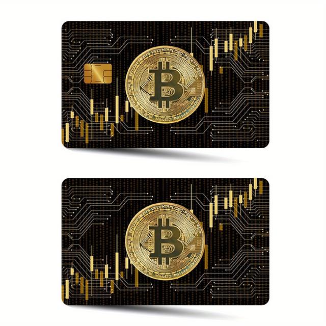 TEMU 2pcs Of Thin, Shiny Stickers For Credit Cards And Debit Cards. Matte Texture, Scratch-resistant, Durable And Long-lasting. Suitable For Small Chip Cards.