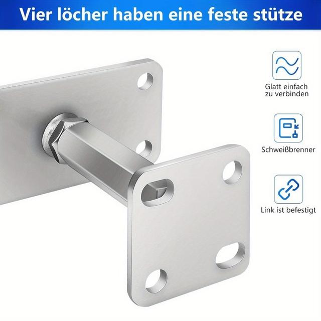 TEMU Pfostenstütze Höhenverstellbarer Stützfuß 80X80Mm M20 Neu 140 - 200Mm