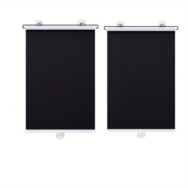 TEMU 2pcs Blackout Curtains With Matching Suction Cups, No Drilling Required, Suitable For Kitchen, Bathroom, Bedroom, Car Interior, And Hallway Sunshade