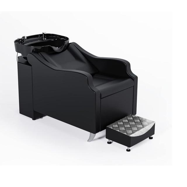 TEMU Omysalon Shampoo Unit With Large Porcelain Bowl, Salon Sink Hair Wash Chair Shampoo Station, Barbershop Massage Hairdressing Equipment