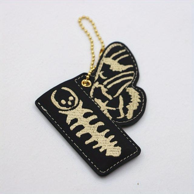 TEMU Eine Feuerzeughülle aus PU von Mottenflügeln, kompatibel mit J3 und mit Schlüsselanhänger, Feuerzeughülle im Gothic-Stil.