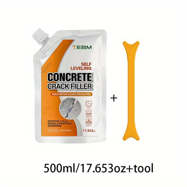 TEMU Tebm 200ml/500ml Universal Crack Repair Adhesive For Boats, Decks, Pools, And Driveways - Gray Repair Compound, Fast-drying, , Durable, Ideal For Boat Maintenance And Waterproofing