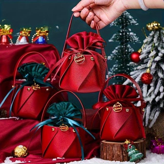 TEMU Gift For Her/him 12pcs Set | Christmas Gift Bags With Handles | Christmas Eve Surprise Decoration | Christmas Party Favor Bags | Essential Christmas Countdown Gift Bags